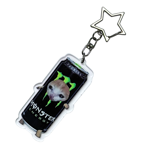 BHM22 Brelok breloczek akrylowy Hand Made Monster cat kotek czarny