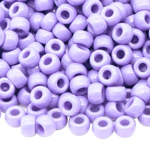 KOP149 Koraliki oponki akryl 9mm kandi pony bead jasne fioletowe lawenda 20szt