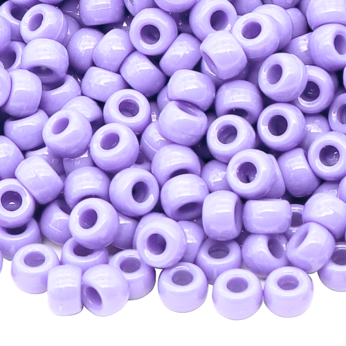 KOP149 Koraliki oponki akryl 9mm kandi pony bead jasne fioletowe lawenda 20szt