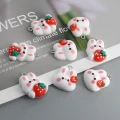 ZAW313 Zawieszka żywica jellycat królik truskawka zwierzątka cute miks 5szt