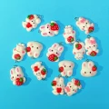 ZAW313 Zawieszka żywica jellycat królik truskawka zwierzątka cute miks 5szt