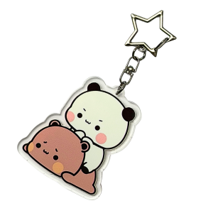 BHM25 Brelok breloczek akrylowy Hand Made Bubu & Dudu misie miśki