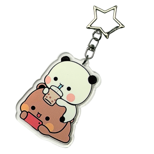 BHM26 Brelok breloczek akrylowy Hand Made Bubu & Dudu misie miśki