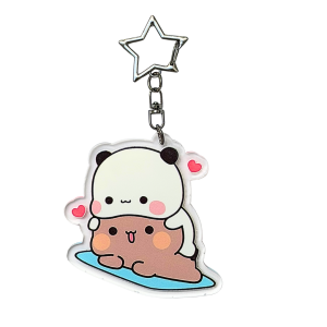 BHM27 Brelok breloczek akrylowy Hand Made Bubu & Dudu misie miśki