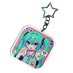 BHM29 Brelok breloczek akrylowy 10cm Hand Made Hatsune Miku Pixel art