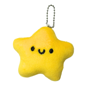 BRE16 Brelok breloczek GWIAZDKA gwiazda miękka puszysta zawieszka kawaii