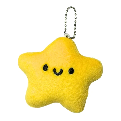 BRE16 Brelok breloczek GWIAZDKA gwiazda miękka puszysta zawieszka kawaii