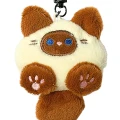 BRE17 Brelok breloczek KOTEK kot brązowy miękka puszysta zawieszka kawaii