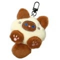 BRE17 Brelok breloczek KOTEK kot brązowy miękka puszysta zawieszka kawaii