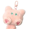 BRE18 Brelok breloczek KOTEK kot różowy miękka puszysta zawieszka kawaii