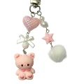 BRE19 Brelok breloczek KOTEK kot różowy słodka urocza zawieszka kawaii