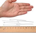 I31 Igły jubilerskie szpilki haczyki 65mm 0,7mm 30szt stal nierdzewna