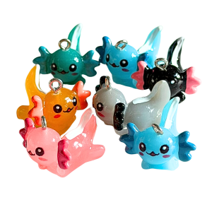ZAW315 Zawieszka akrylowa AKSOLOTL AKSOLOTLE 5szt zawieszki do bransoletek breloczków