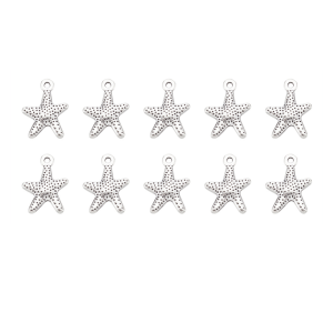 ZAW317 Zawieszki charm metalowe ROZGWIAZDA rozgwiazdy do bransoletek 10szt