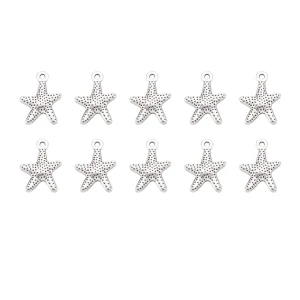ZAW317 Zawieszki charm metalowe ROZGWIAZDA rozgwiazdy do bransoletek 10szt