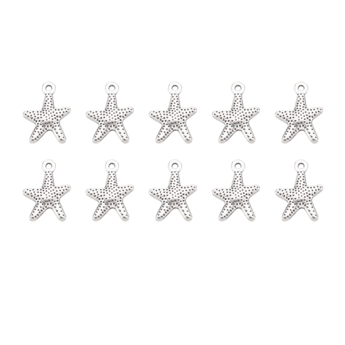 ZAW317 Zawieszki charm metalowe ROZGWIAZDA rozgwiazdy do bransoletek 10szt