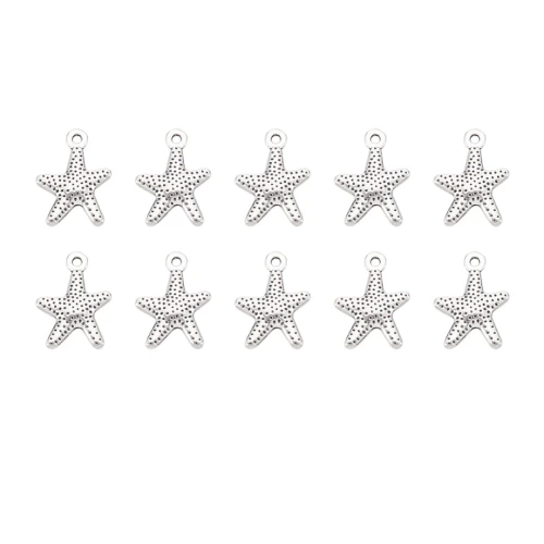 ZAW317 Zawieszki charm metalowe ROZGWIAZDA rozgwiazdy do bransoletek 10szt