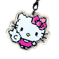 BHM46 Brelok breloczek akrylowy hand made pleksa Hello Kitty kotek pixel art