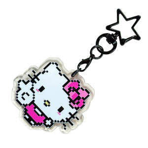 BHM46 Brelok breloczek akrylowy hand made pleksa Hello Kitty kotek pixel art