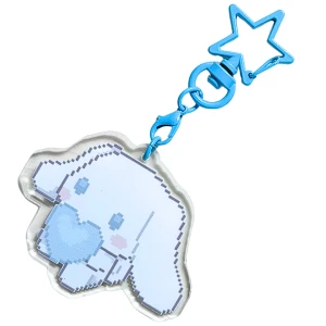 BHM47 Brelok breloczek akrylowy hand made pleksa piesek Cinnamoroll pixel art