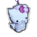 BHM49 Brelok breloczek akrylowy hand made pleksa Hello Kitty pixel art