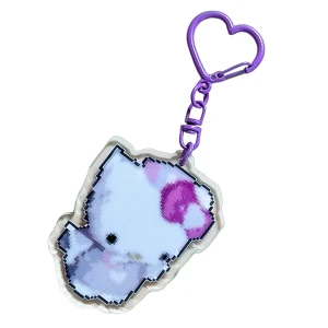 BHM49 Brelok breloczek akrylowy hand made pleksa Hello Kitty pixel art