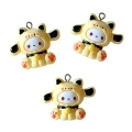 ZAW318 Zawieszka z żywicy akrylowej 1szt Hello Kitty żółta uszka