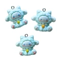 ZAW319 Zawieszka z żywicy akrylowej 1szt figurka Hello Kitty błękitna