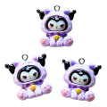 ZAW321 Zawieszka z żywicy akrylowej 1szt figurka Hello Kitty Kuromi fioletowa