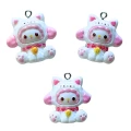 ZAW322 Zawieszka z żywicy akrylowej 1szt figurka Hello Kitty biało-różowa