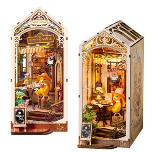 TGB15 Book nook miniaturowy domek DIY Rolife Holiday Cafe Kawiarnia Królika