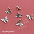 ZAW324 Zawieszki charm przekładka metalowa MOTYL motylki 3D 5szt