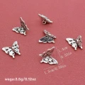 ZAW324 Zawieszki charm przekładka metalowa MOTYL motylki 3D 5szt
