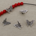 ZAW324 Zawieszki charm przekładka metalowa MOTYL motylki 3D 5szt