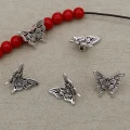 ZAW324 Zawieszki charm przekładka metalowa MOTYL motylki 3D 5szt