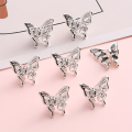 ZAW324 Zawieszki charm przekładka metalowa MOTYL motylki 3D 5szt