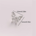 ZAW324 Zawieszki charm przekładka metalowa MOTYL motylki 3D 5szt