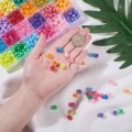Zestaw koraliki kandi oponki akryl 9mm warkoczyki bransoletki pony