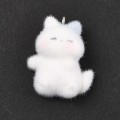 Zawieszka KOT Kotek kitty puszysty biały futerko aksamit