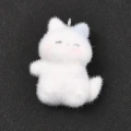 Zawieszka KOT Kotek kitty puszysty biały futerko aksamit