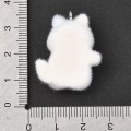Zawieszka KOT Kotek kitty puszysty biały futerko aksamit