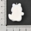 Zawieszka KOT Kotek kitty puszysty biały futerko aksamit