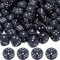 duże koraliki akrylowe 12.5mm kostka do gry kostki czarne