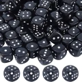 duże koraliki akrylowe 12.5mm kostka do gry kostki czarne