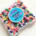 KOP86 Zestaw Dekrynka koraliki kandi oponki akryl 9mm bransoletki pony 400szt mix kaseta