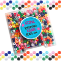 KOP86 Zestaw Dekrynka koraliki kandi oponki akryl 9mm bransoletki pony 400szt mix kaseta
