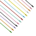 Zestaw łańcuszek kulkowy z zapięciem 2.5mm 12cm 50szt mix w pudełku