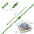 Zestaw łańcuszek kulkowy z zapięciem 2.5mm 12cm 50szt mix w pudełku