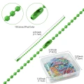Zestaw łańcuszek kulkowy z zapięciem 2.5mm 12cm 50szt mix w pudełku