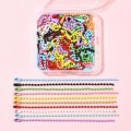 Zestaw łańcuszek kulkowy z zapięciem 2.5mm 12cm 50szt mix w pudełku